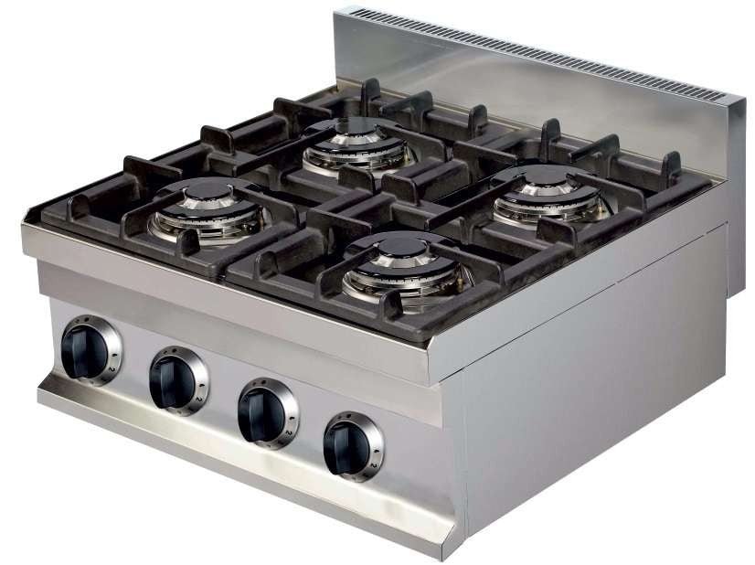 Cocina a gas sobremesa 4 fuegos fondo 60 GC606 - FrigeriaHosteleria.com