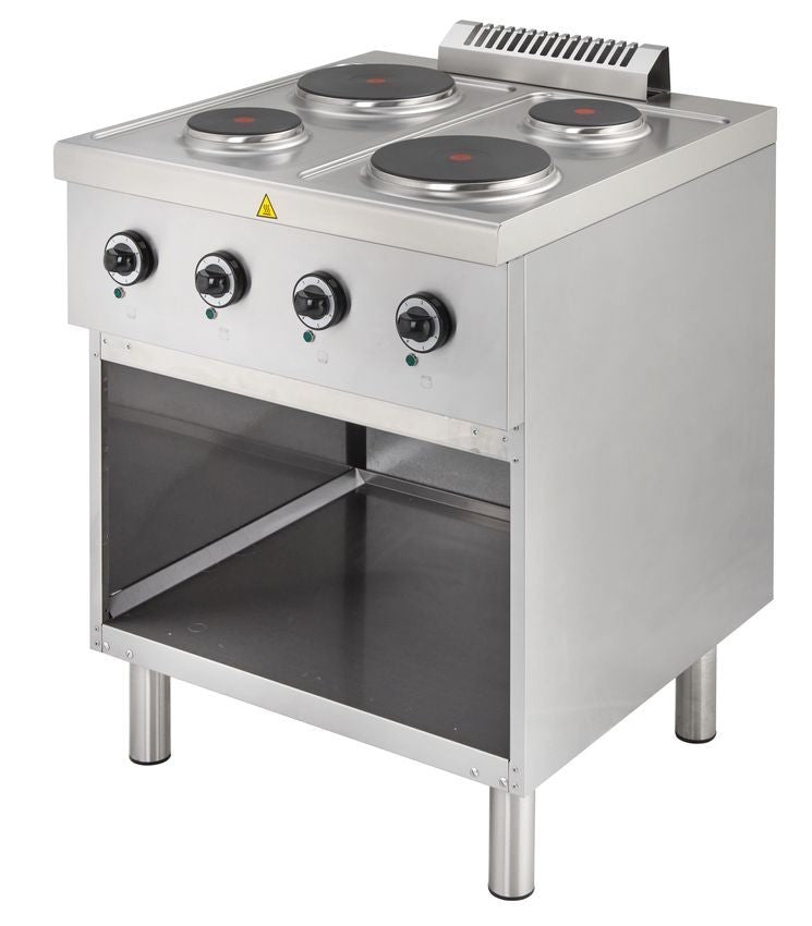 Cocina eléctrica 4 placas con mueble ELPR77A - FrigeriaHosteleria.com