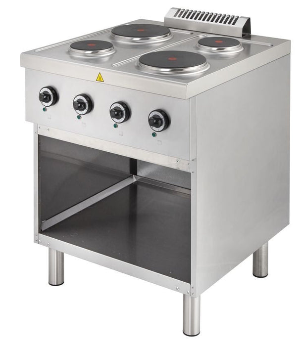 Cocina eléctrica 4 placas con mueble ELPR77A - FrigeriaHosteleria.com