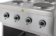 Cocina eléctrica 4 placas con mueble ELPR77A - FrigeriaHosteleria.com