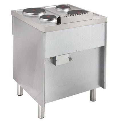 Cocina eléctrica 4 placas con mueble ELPR77A - FrigeriaHosteleria.com
