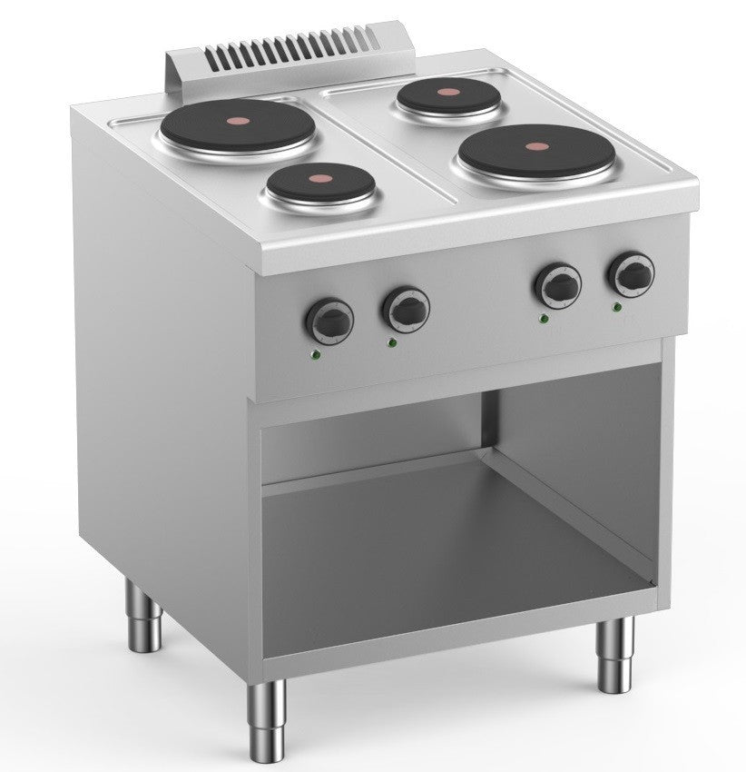 Cocina eléctrica 4 placas con mueble ELPR77A - FrigeriaHosteleria.com