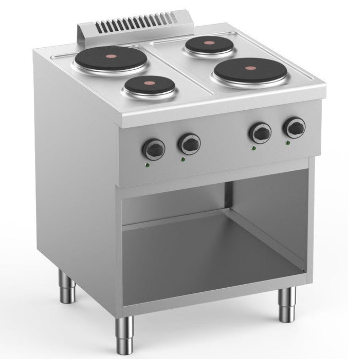 Cocina eléctrica 4 placas con mueble ELPR77A - FrigeriaHosteleria.com