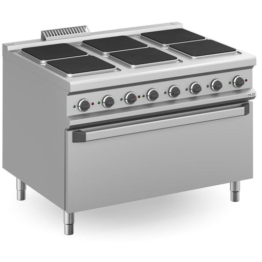 Cocina eléctrica 6 zonas cuadradas con horno eléctrico EXTRA GRANDE MPQ912FEM MAGISTRA PLUS 900 - FrigeriaHosteleria.com