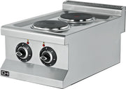 Cocina eléctrica sobremesa 2 zonas 40x60 EMP6KE010 - FrigeriaHosteleria.com