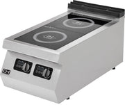 Cocina inducción sobremesa 2 zonas 400x730x300h mm EMPPLS7IND010 - FrigeriaHosteleria.com
