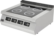 Cocina Inducción Sobremesa 6 Zonas 6 x 3,5 kW 1200x900x300h mm EMPPLS9IND030 Línea 900 Estambul - FrigeriaHosteleria.com