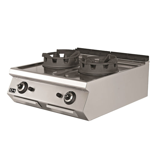 Cocina Wok a gas sobremesa 2 fuegos 800x900x300h mm EMPPLS9WK020 - FrigeriaHosteleria.com