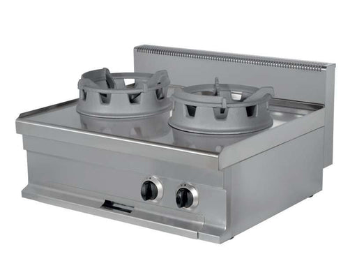 Cocina wok a gas sobremesa 2 fuegos fondo 70 EMPPLS7WK020 - FrigeriaHosteleria.com