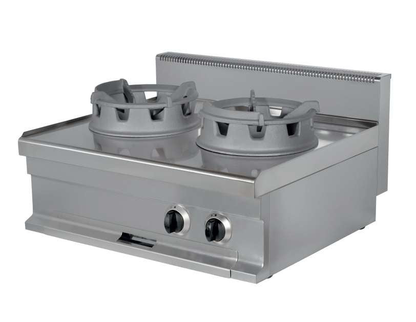 Cocina wok a gas sobremesa 2 fuegos fondo 70 EMPPLS7WK020 - FrigeriaHosteleria.com