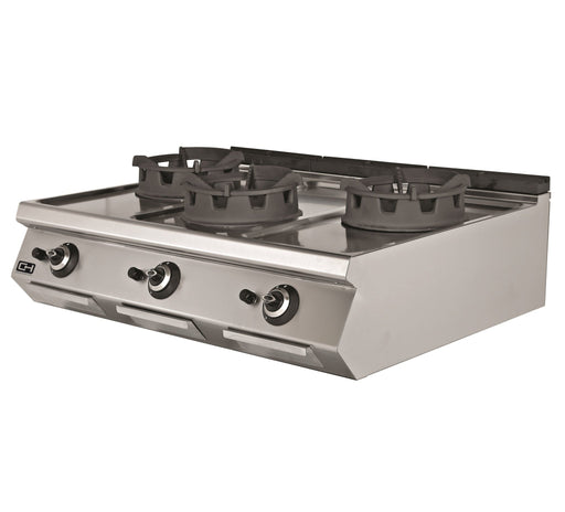 Cocina Wok a Gas Sobremesa 3 fuegos 1200x900x300h mm EMPPLS9WK030 - FrigeriaHosteleria.com