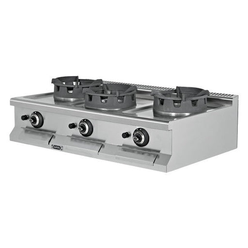Cocina wok a gas sobremesa 3 fuegos fondo 70 EMPPLS7WK030 - FrigeriaHosteleria.com