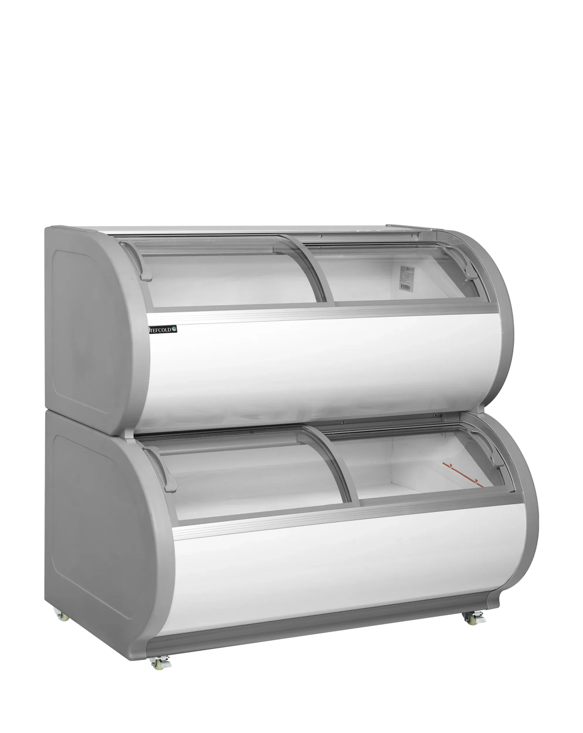 Congelador de exposición de helados de 2 niveles TEFCOLD TD500