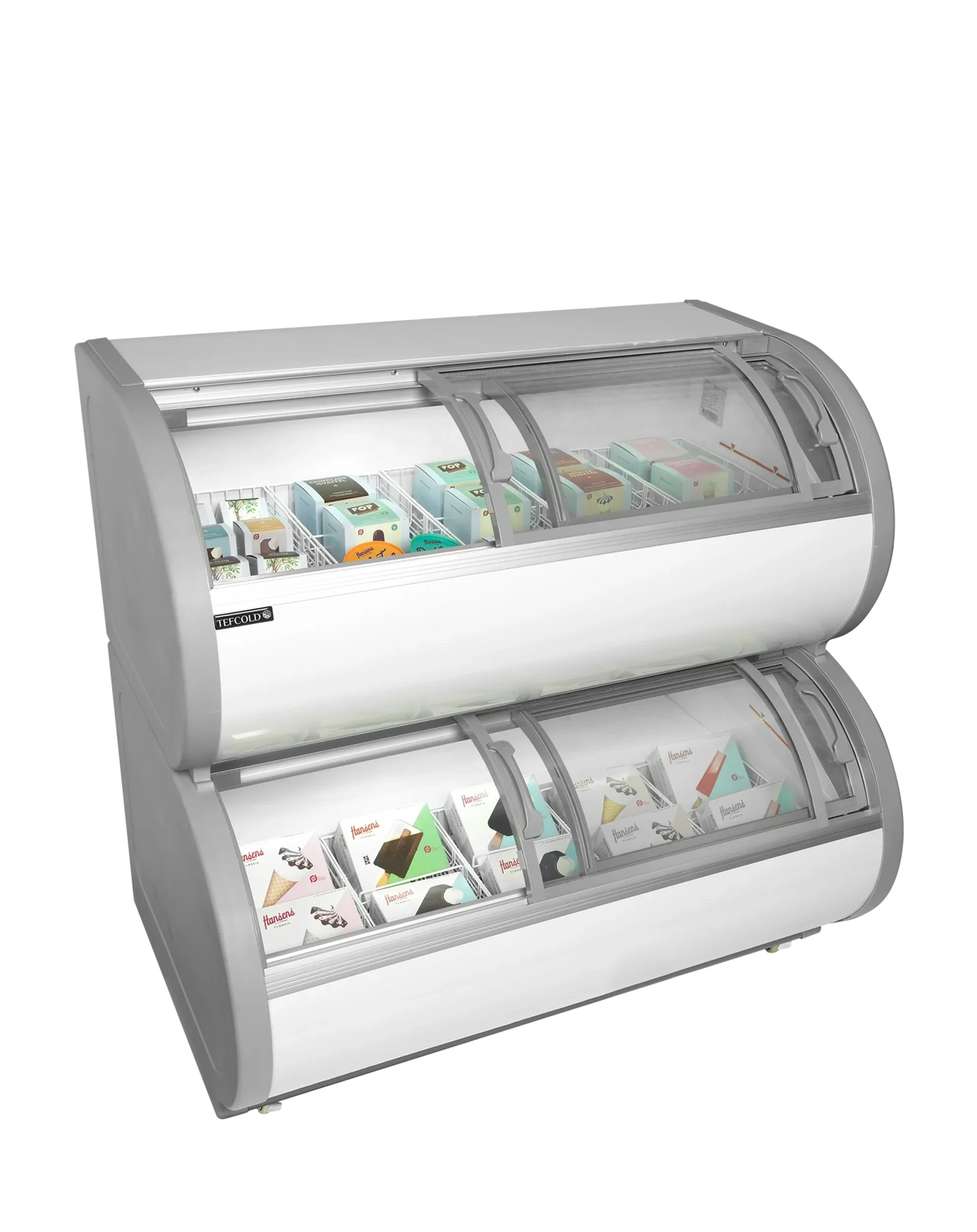 Congelador de exposición de helados de 2 niveles TEFCOLD TD500