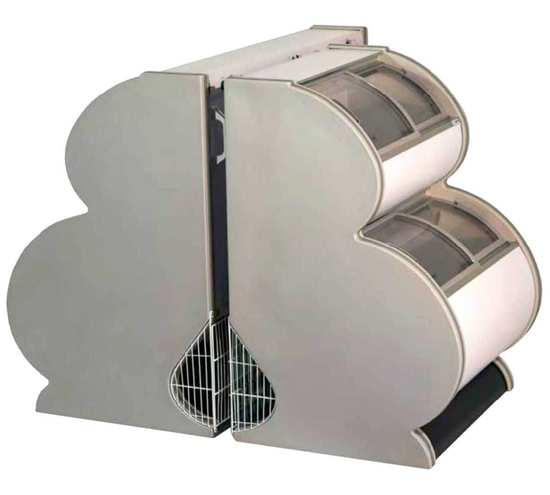 Congelador expositor de helados 2 niveles Masquefrío CH2N - FrigeriaHosteleria.com