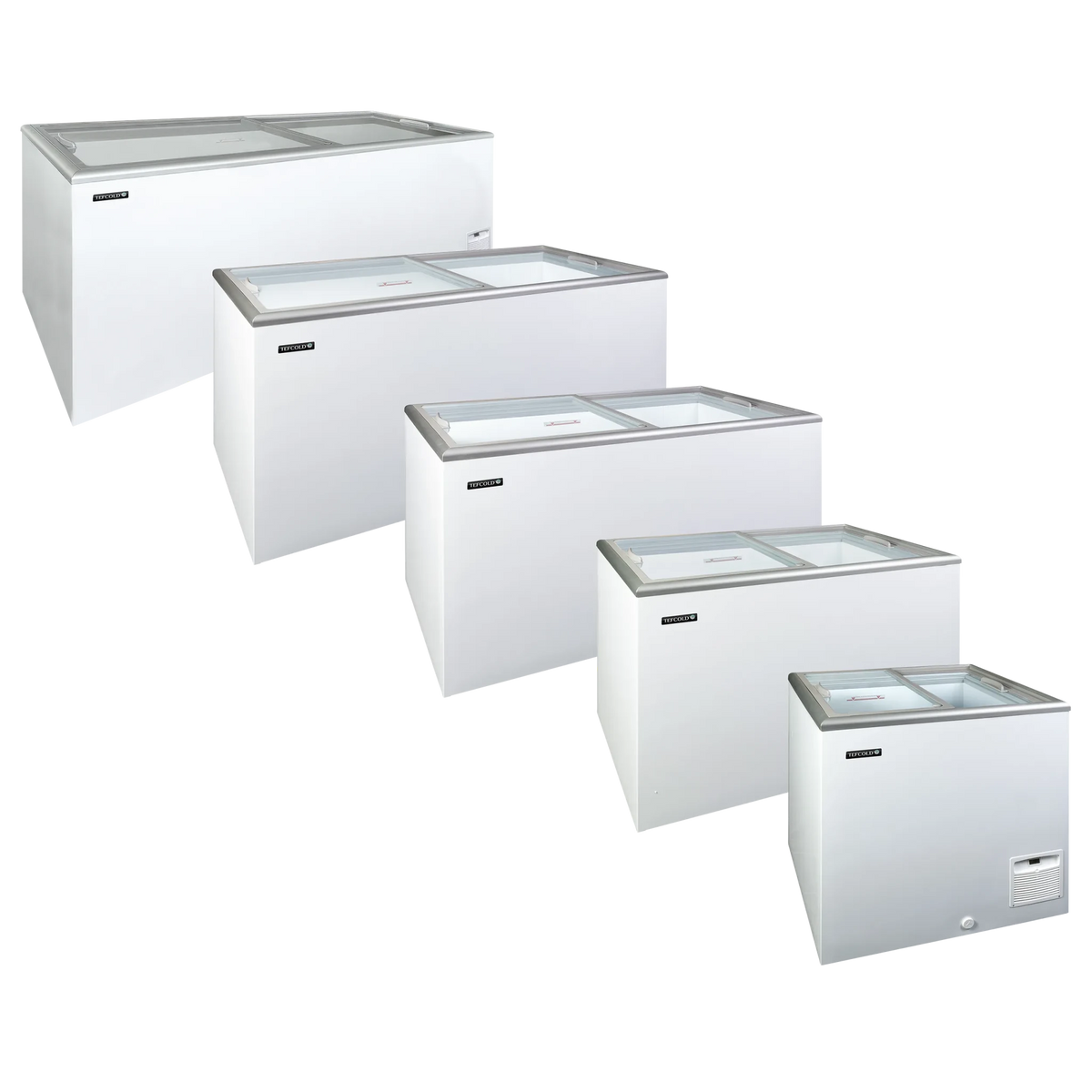 Congelador horizontal para helados tapas cristal ancho 76 cm 205 litros IDA200-W1