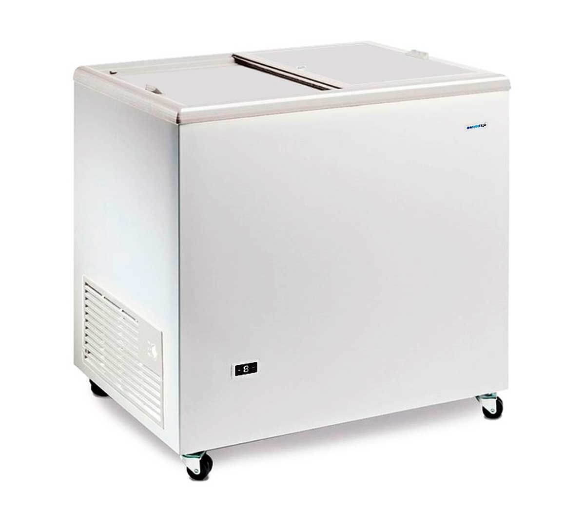 Congelador tapa corredera ciega ancho 84 Masquefrío TOS 220 - FrigeriaHosteleria.com