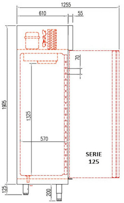 Congelador vertical 2 puertas 1000 litros CORECO AEC - 125 - 2 - FrigeriaHosteleria.com
