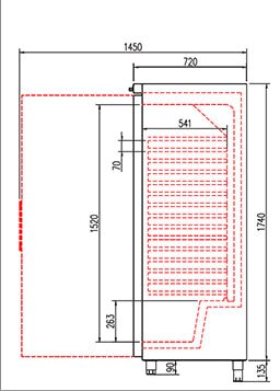 Congelador vertical 500 litros CORECO CVG - 501 - FrigeriaHosteleria.com