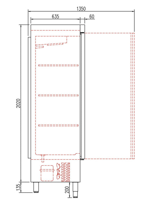 Congelador vertical 500 litros CORECO S - Line CSN - 751 - S - FrigeriaHosteleria.com