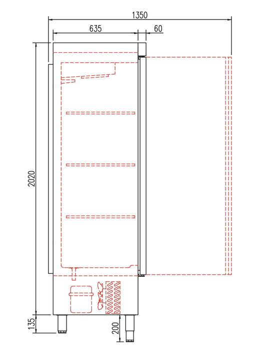 Congelador vertical 500 litros CORECO S-Line CSN-751-S