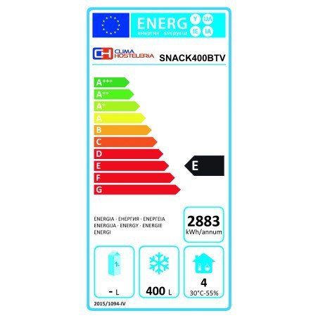 Congelador vertical 500 litros SNACK400BTV - FrigeriaHosteleria.com