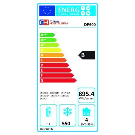 Congelador vertical blanco 600 litros DF600 - FrigeriaHosteleria.com