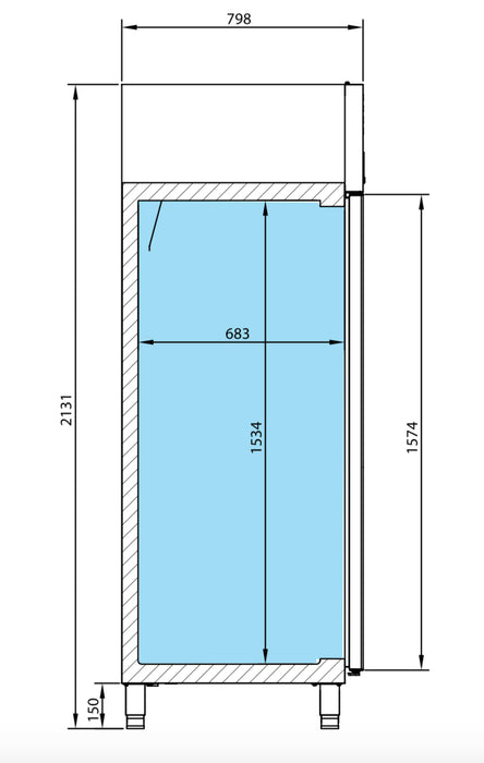 Congelador vertical pastelería 1300 litros INFRICO AGB1402BTPAST
