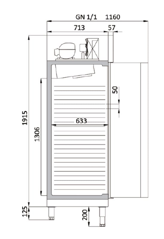 Congelador vertical slim 300 litros CORECO S - Line CGN - 50 - S - FrigeriaHosteleria.com