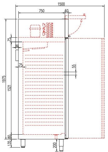 CORECO congelador vertical 2 puertas 1400 litros ACG - 1002 - PF - FrigeriaHosteleria.com