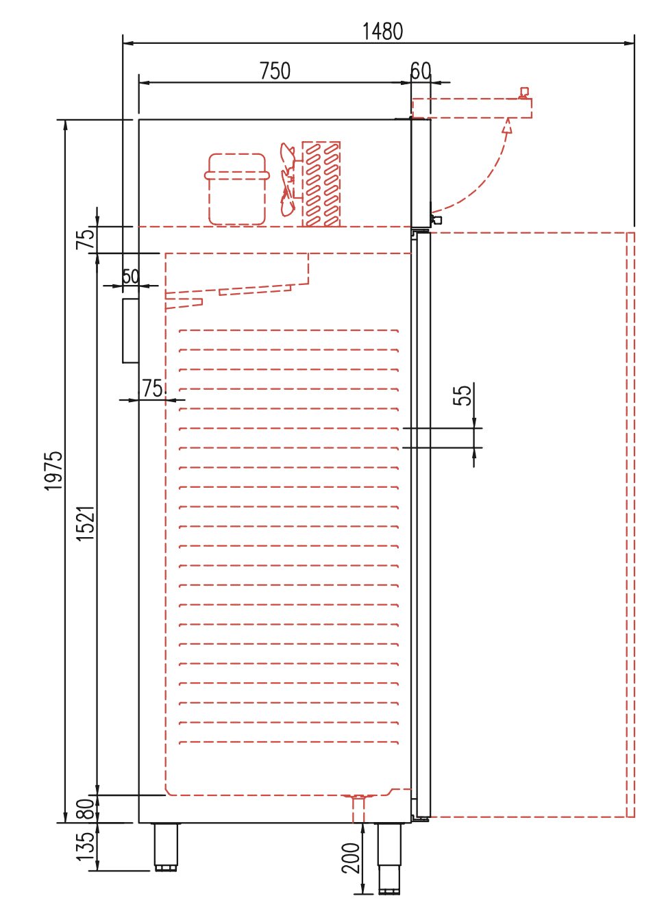 CORECO Congelador vertical 2 puertas 1400 litros S - Line CGN - 1002 - SPF - FrigeriaHosteleria.com