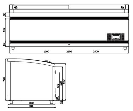 CORECO Isla congelador SMR - SLB - A1A2 - FrigeriaHosteleria.com
