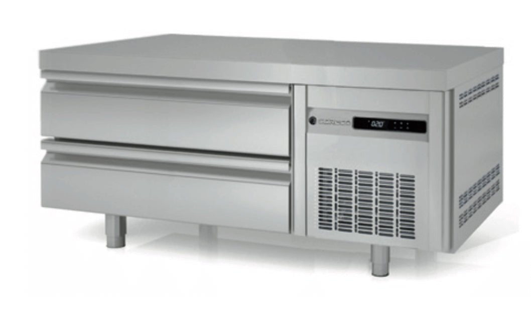 CORECO Mesa fría baja con cajones para cocina fondo 70 KBR - FrigeriaHosteleria.com