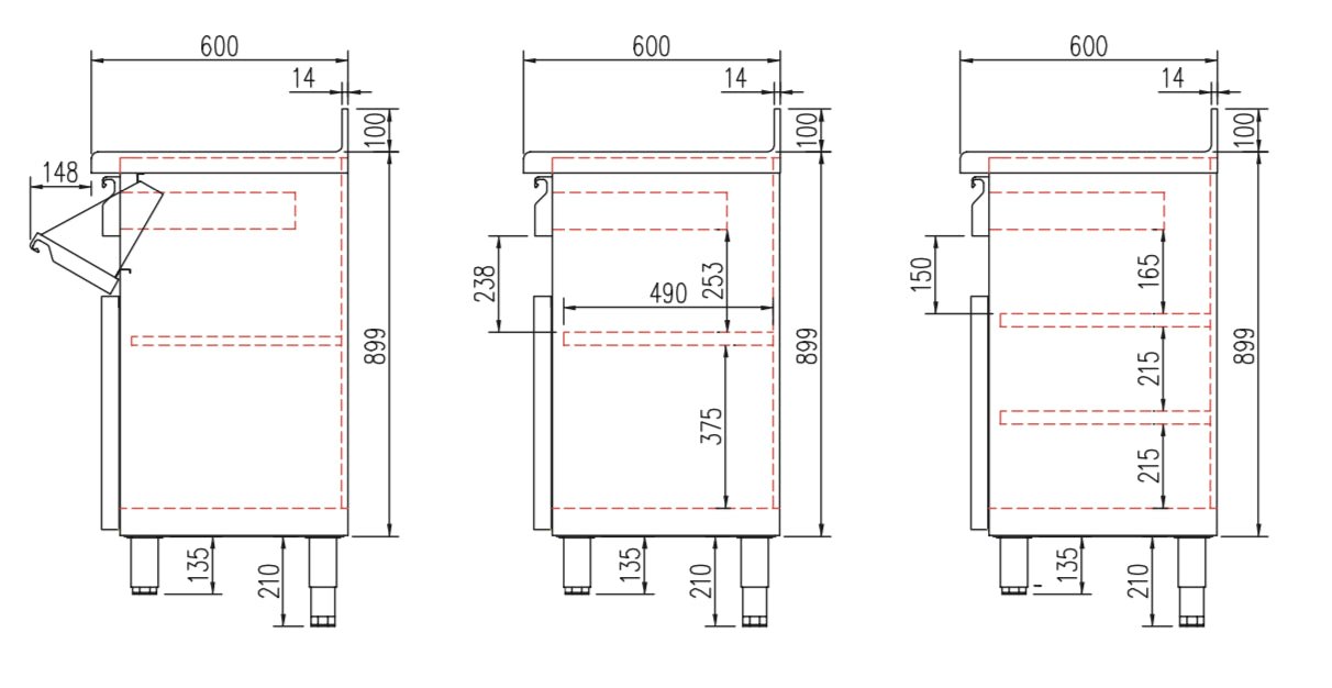 CORECO Mueble para cafetera ancho 200 cm MC - 200 - FrigeriaHosteleria.com