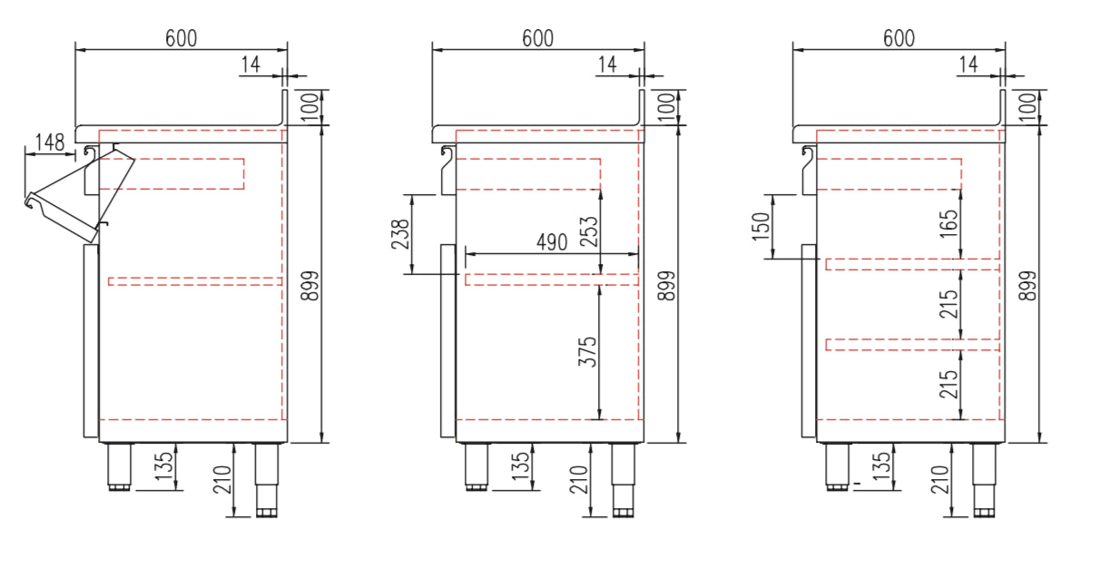 CORECO Mueble para cafetera ancho 200 cm MC-200