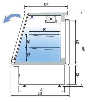 CORECO Vitrina mostrador refrigerada cerrada CVCC - 9 - FrigeriaHosteleria.com