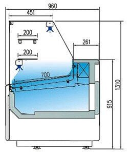CORECO Vitrina pastelera refrigeración estática con reserva 2 estantes fondo 96 CVEP - 9 - RC Delicatessen - FrigeriaHosteleria.com