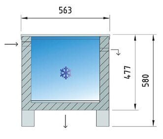Enfriador de agua industrial horizontal inoxidable 100 litros CORECO EAPI - 100H - FrigeriaHosteleria.com