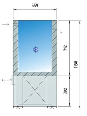 Enfriador de agua industrial vertical inoxidable 175 litros CORECO EAPI - 175V - FrigeriaHosteleria.com