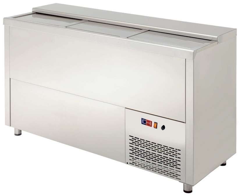 Enfriador de botellas inoxidable 3 puertas ancho 150 MRB - 150I - FrigeriaHosteleria.com