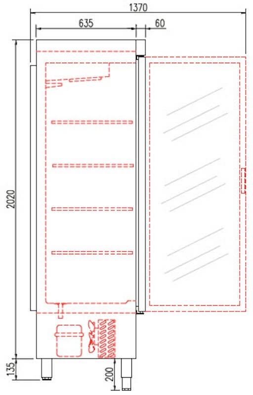 Expositor congelador 3 puertas 1900 litros CORECO ACCV - 2003 - FrigeriaHosteleria.com