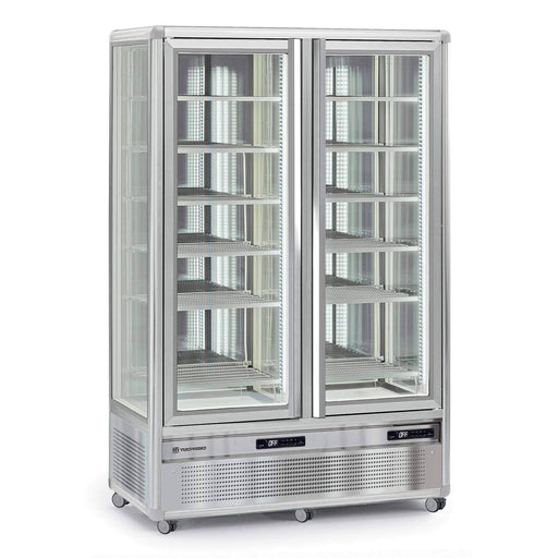 Expositor congelador 4 caras cristal 2 puertas Tecfrigo Snelle 750 GBT - FrigeriaHosteleria.com