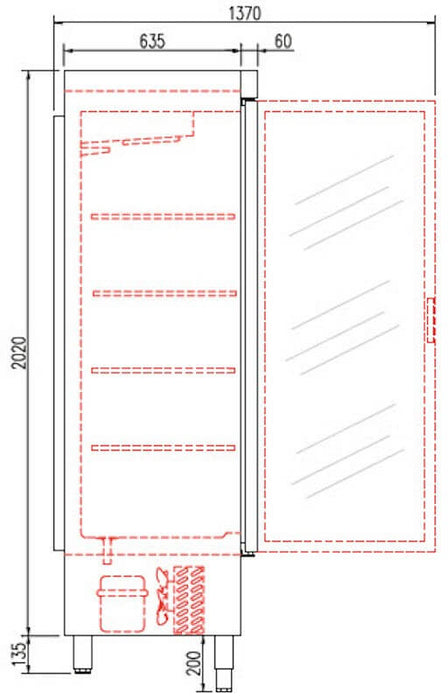 Expositor congelador 500 litros CORECO ACCV - 751 - FrigeriaHosteleria.com