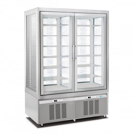 Expositor congelador pastelería 4 caras cristal INFRICO LO7703 - FrigeriaHosteleria.com
