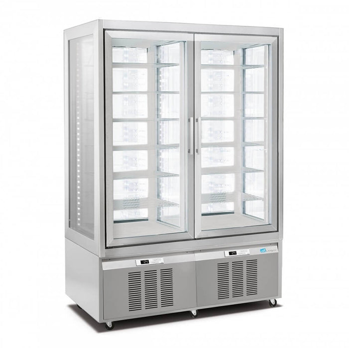 Expositor congelador pastelería 4 caras cristal INFRICO LO7703 - FrigeriaHosteleria.com