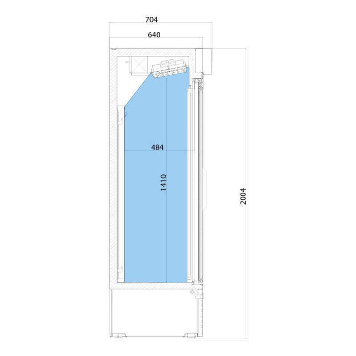 Expositor congelador refrigeración estática INFRICO NEC401FS - FrigeriaHosteleria.com