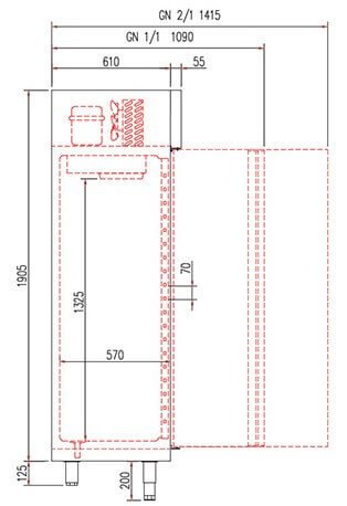 Expositor congelador vertical 300 litros CORECO ACGE - 50 - FrigeriaHosteleria.com