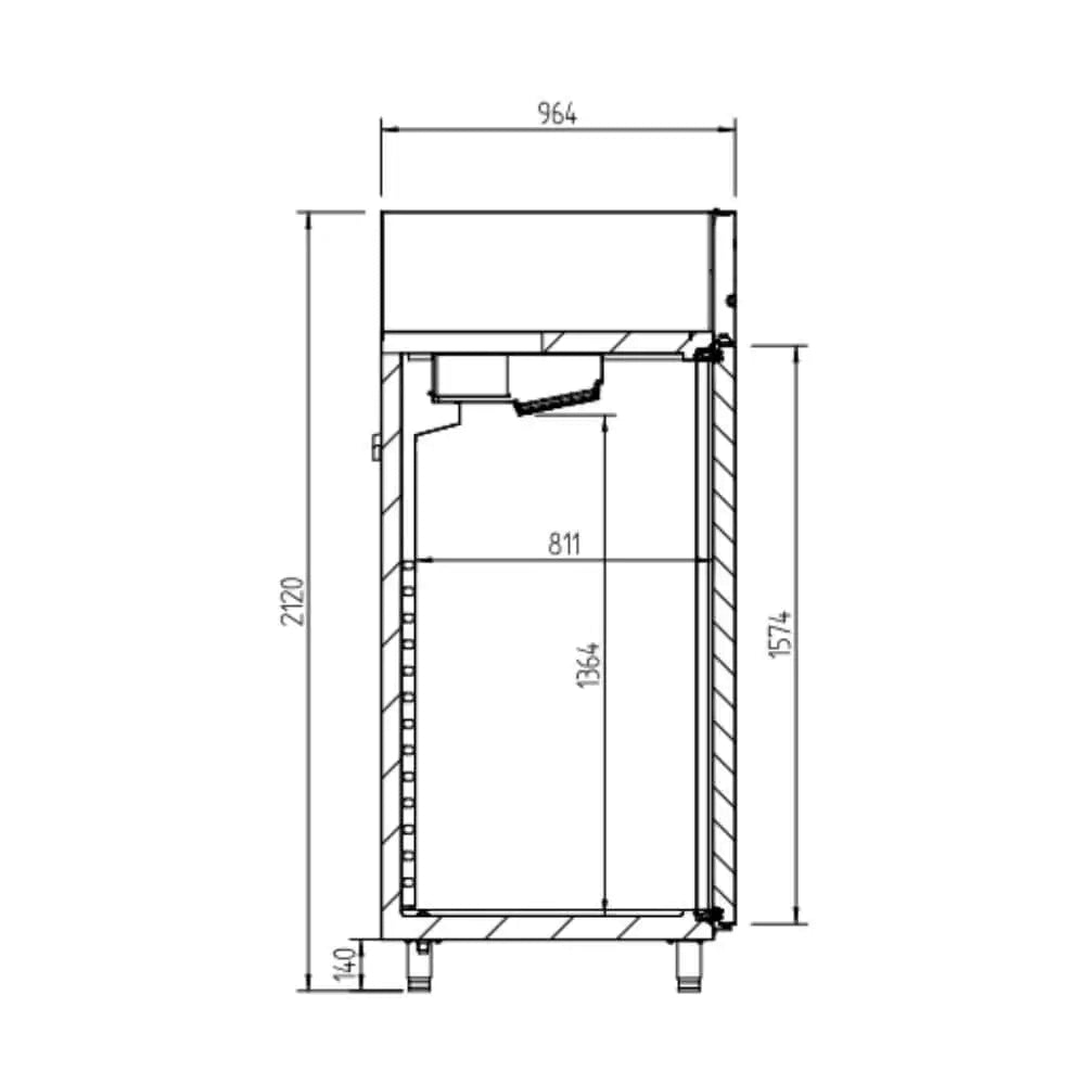 Expositor de fermentación INFRICO FC900BTCR - FrigeriaHosteleria.com