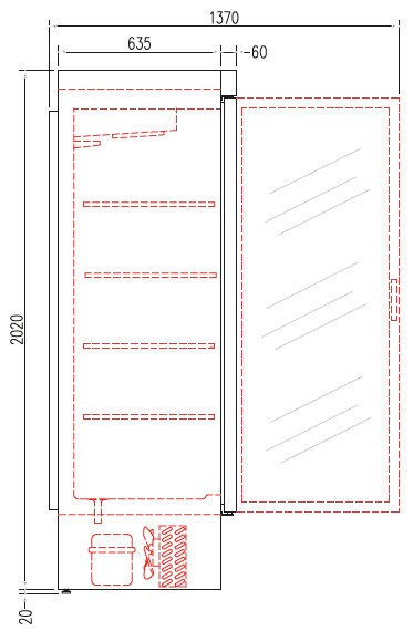Expositor refrigerado 2 puertas abatibles 1200 litros CORECO EBR-1302