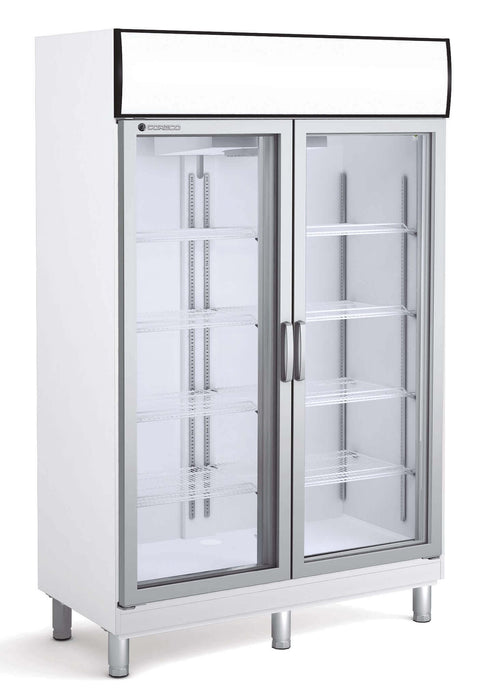 Expositor refrigerado 2 puertas cristal 750 litros Coreco AGPC - 125 - FrigeriaHosteleria.com